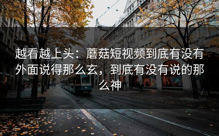 越看越上头：蘑菇短视频到底有没有外面说得那么玄，到底有没有说的那么神