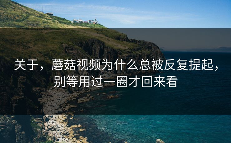 关于，蘑菇视频为什么总被反复提起，别等用过一圈才回来看